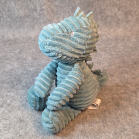 Carters Dinosaur Baby T-Rex Plush Teal Green Corduroy 8.5" Stuffed Animal Toy - Picture 11 of 11